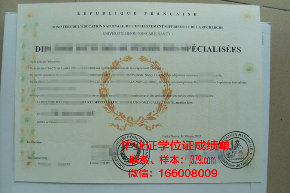洛林大学南锡国立高等矿业学院毕业证是什么样呢