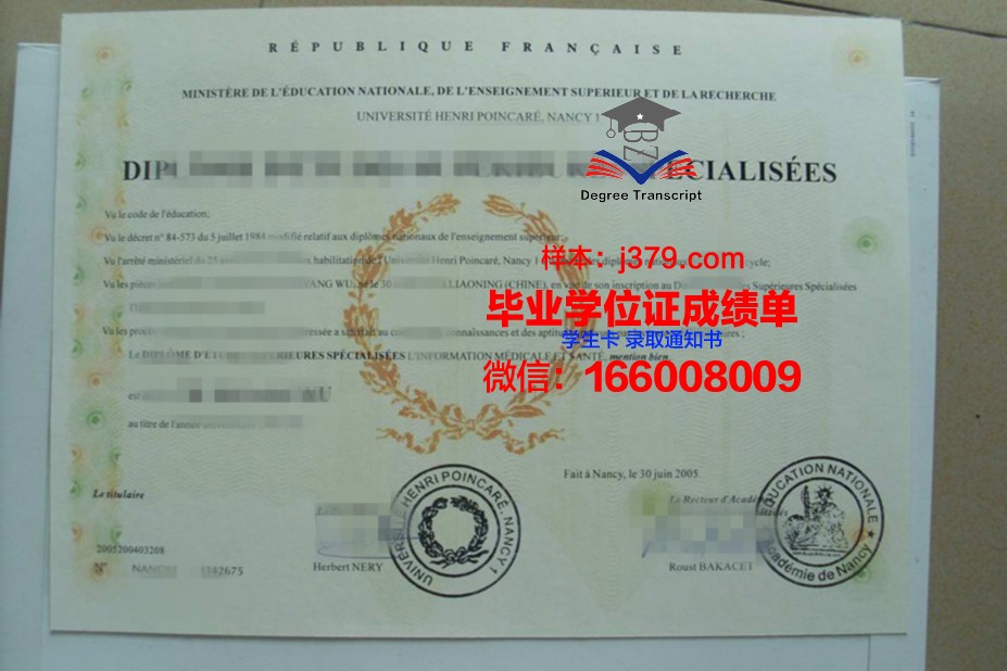 洛林大学南锡国立高等矿业学院毕业证是什么样呢