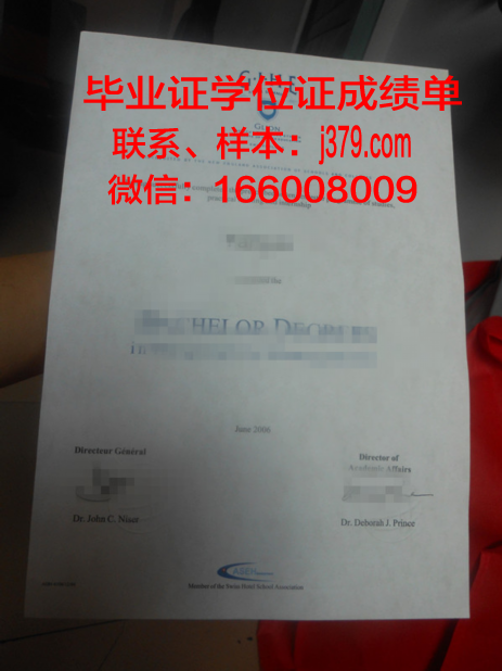 尚博里昂大学教学与研究中心毕业证是什么模样