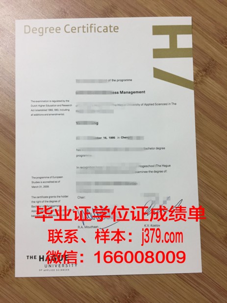 海牙应用科学大学本科毕业证(海牙大学怎么样)
