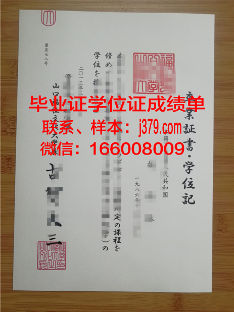 山口大学毕业证书图片(山口大学在哪个城市)