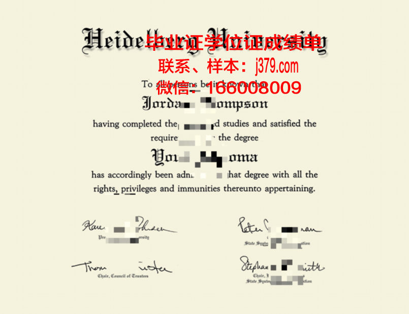 海德堡大学毕业证学位证(海德堡大学本科几年)