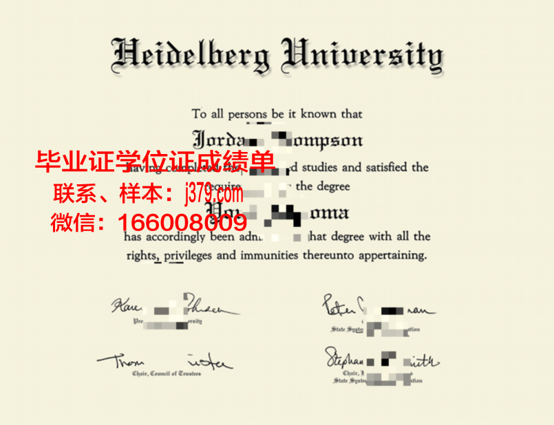 海德堡大学毕业证模板(海德堡大学毕业证书)