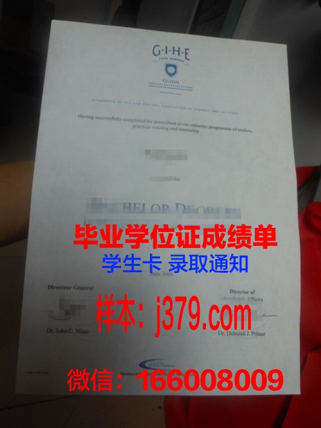 尚博里昂大学教学与研究中心成绩单