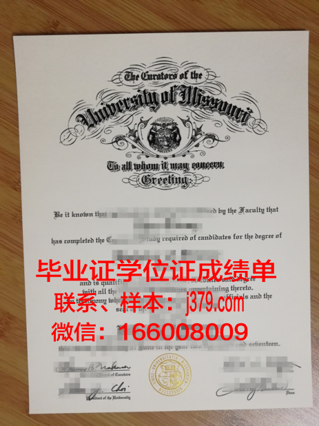 密苏里大学本科学位证：一张开启未来的通行证