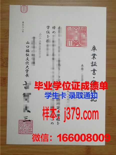 山口县立大学毕业证电子版