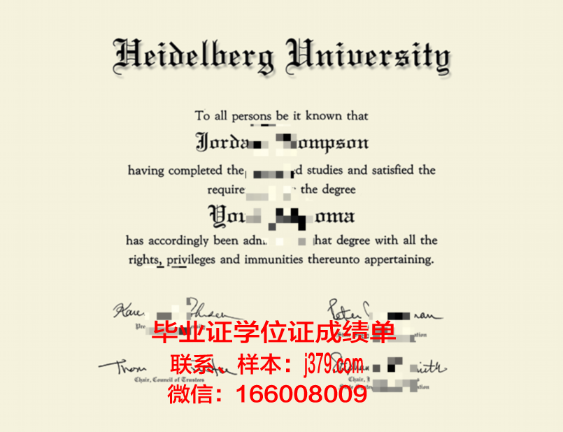 海德堡大学毕业证书图片模板(海德堡大学毕业率)